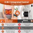 Red Light Therapy Belt for Body, Cordless Infrared Light Therapy Wrap with Vibration 660nm 850nm, Heating Light Therapy Wrap Belt for Back Shoulder Waist Muscle, Black