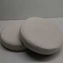 Chair Pads Non Slip Round Cushions Set of 2, Soft 19 1/4 Inch Round Floor Cushions, 1.2” Thick Breathable Cover Detachable Seat Cushion for Kitchen Tatami Dining Office,Khaki