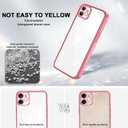 for iPhone 12 Case Clear, Electroplating Protective Case, Thin Soft Transparent Protective Cover, Non-Yellowing Shockproof Military-Grade Protection Anti-Scratch Rose Gold