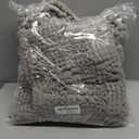 Non Slip Thick Shaggy Chenille Bathroom Rug Mat Set Extra Soft and Absorbent Striped Floor Rugs, 2 Piece, Machine-Washable (Dove)