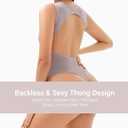 Seamless Tank Top Bodysuit for Women, Sexy Crew Neck Thong Backless, Summer Going Out Tight Fit Body Suit