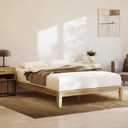Nectar Bamboo Platform Bed Frame - California King - Natural - Floating Center Support Legs - 12 Height - Tool Free Set Up - Contemporary and Durable - Sturdy Wooden Slats - Holds Up to 800 Pounds