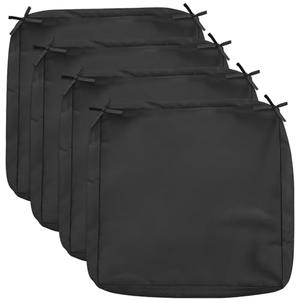 COSHNIBI Patio Cushion Covers 24'' X 24'' X 4'', Waterproof and Fade-Resistant Outdoor Cushion Cover Replacement for Outdoor Slipcovers,Rattan Chair Sofa & Lounge Seat - 4 Pack, Black(Covers Only)