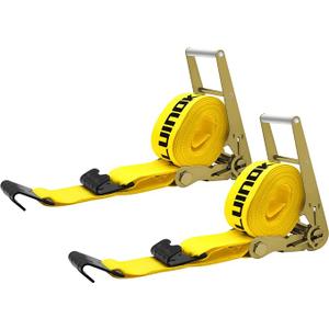SALUINOKI 2Pack 4 inch Ratchet Straps 30ft Heavy Duty with Flat Hook for Flatbed Trailer Winch Strap 4 inch Flatbed Straps Ratcheting Yellow