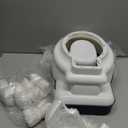 Potty Training Toilet, Realistic Potty Training Seat, Toddler Potty Chair with Soft Seat, Removable Potty Pot, Toilet Tissue Dispenser and Splash Guard, Non-Slip for Toddler& Baby& Kids (White, Navy Blue)