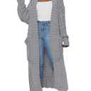 Caracilia Women's Long Cardigan Sweaters 2025 Fall Open Front Coat Long Sleeve Cable Knit Maxi Outerwear Trendy Jacket Clothes, Small
