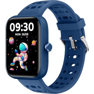 ENOMIR Smart Watch for Kids, No APP No Phone Needed, 1.83" Fitness Tracker Watch Boys with Sleep Monitor, Heart Rate, Step Counter, IP68 Waterproof, Puzzle Games for Kids Ages 5-16 (Blue)