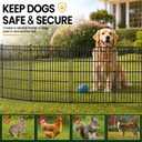 10 Panels No Dig Garden Fence Animal Barrier, 34in(H) × 22.5ft(L) Decorative Metal Outdoor Dog Fence, Rustproof Pet Fencing for Yard, Patio, Flower Bed -Temporary Fencing| Easy to Install