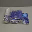 Norme 176 Pcs Navy Blue and Silver Birthday Tableware Set Birthday Decoration Includes Tablecloth Paper Plates Napkins Paper Cups Forks Knifes and Straws for 25 Guests Party Supplies (Classic)