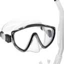 Cressi Snorkeling Kit (Mask & Snorkel) for Snorkelers of All Skill Levels- Tino & Island 2.0 - Quality Since 1946