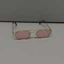 Vintage Retro Oval Sunglasses for Women 90s Y2K Trendy Sun Glasses Sunnies Sunnies (Pink)