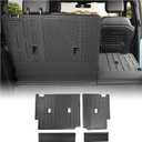 Mabett Rear Seat Back Cover Backrest Protector for Ford Bronco Accessories 2025 2021-2024 with Dog Seat Liner fit Bronco 4-Door 4 Pieces-with Folding Lip (NOT for 2-Door or Bronco Sport)