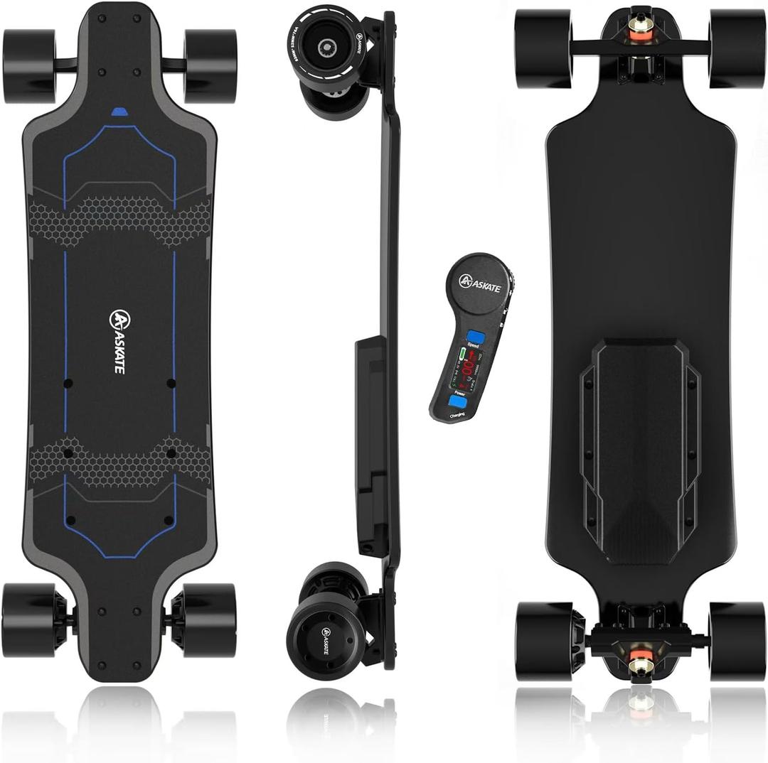 A1 Electric Skateboard with Remote, Rang Up to 17 Miles/24, 8 Ply Canadian Maple, Smooth Breaking, Suitable for Younger Beginners, 31.5"