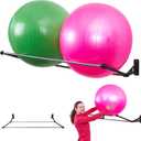 Exercise Ball Holder | Organize Your Space | Wall Mounted Rack | Yoga Ball Holder | Exercise Wall Mount | Fitness Therapy & Stability Rack | For Gyms, Studios, Home Gyms