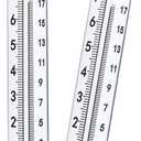 7" Capacity Rain Gauge Glass Replacement Tube with Lip for Yard Garden (2)