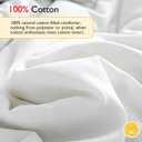 100% Cotton Filled Comforter, Premium Upgraded Cotton Bed Quilt Suitable for All Seasons, Comfortable Soft Noise-Free, Breathable and Fluffy, King, White | 100% Cotton, All Seasons, Breathable Fluffy