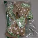 Spring Wreath Bow for Front Door, Natural Green Dots Bows Green Buffalo Plaid Craft Bow Birthday Easter Tree Topper Ornament Bow for Home Easter Decorations Supplies