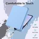 JETech Case for Galaxy Z Flip7FE 2025 / Z Flip 6 2024 with Ring, Hard PC Slim Shockproof Anti-Scratch Protective Phone Cover (Blue)