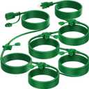 K KASONIC - Outdoor Extension Cord 50 FT, Evenly Spaced 6 Outlets Plugs, 16/3 SJTW Weatherproof Multiple Outlets Wire for Landscaping Light, Holiday Decoration and Christmas, ETL Listed, Green