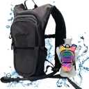 Rave Hydration Backpack  Anti-Theft Festival Hydration Pack with 1.5L Leakproof TPU Bladder  Slim, Insulated Water Pack with Secret Pockets & Breathable Back  for Raves, Music Festivals, EDC