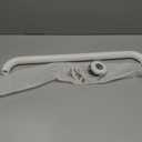 24 Inch Shower Grab Bar 1.25" Dia, White Anti Slip Bathroom Grab Bar, 304 Stainless Steel Knurled Handicap Grab Bars, Safety Support Handrail, Assist Bath Shower Handle for Elderly Injury Senior