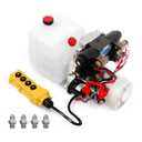 12V DC 4.5Liter Reservoir Hydraulic Power Pump Double Acting 4 Way Unit Hydraulic Pump Hydraulic Power Pack for Dump Trailer Car Lifting