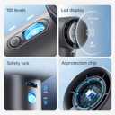 JISULIFE Portable Fan Pro1S 2026, 40Hrs Max Cooling Personal Handheld Fan with LED Display,Metal Shell,9700RPM Powerful,5000mAh battery,Travel Essentials Gifts for Women, Men-Dark Gray