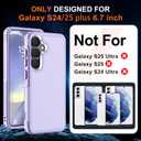 Hualele for Samsung Galaxy S24/S25 Plus Case,[Military Grade Protection] [Dropproof Shcokproof] Non-Slip Grip Dual Layer Rugged Heavy Duty Galaxy S24 S25 Plus Phone Case,Light Purple