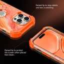 Casetego for iPhone 16 Pro Max Case,Three Layer Heavy Duty Sturdy Shockproof Protection Full Rugged Hard PC+Soft TPU Bumper Protective Girls Case for Apple iPhone 16 Pro Max 6.9 inch,Orange/Gold