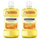Listerine Original Antiseptic Oral Care Mouthwash to Kill 99.9% of Germs That Cause Bad Breath, Plaque and Gingivitis, ADA-Accepted Mouthwash, Original Flavored Oral Rinse, Twin Pack, 2 x 1 L, Exp: Oct 2026