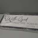 flowtorely With God All Things Are Possible Wall Decor Scripture 24"×10" Matthew 19:26 Bible Verse sign Christian Large Wood Framed Wall Hanging (Black)