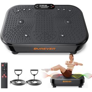 Vibration Plate Exercise Machine, Full Body Vibrating Plate for Lymphatic Drainage, 99 Adjustable Speeds, Power Vibration Fitness Platform for Weight Loss & Fitness, Women Men