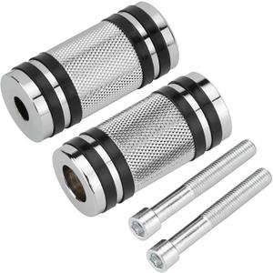 Motorcycle Shifter Peg Gear Shift Lever CNC Billet Foot Pegs Replacement for Harley Davidson Touring Softail Dyna Sportster Street Glide Road (Chrome-B,2pcs)