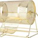 Raffle Ticket Drum - Ticket Spinner Holds Up to 2500 Tickets or 80 Ping Pong Balls for Professional Raffles or Drawings by Trademark Poker (Gold)