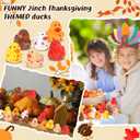 Lenwen 36 Pcs Thanksgiving Turkey Rubber Ducks Bulk 2 Inch Fall Duckies for Friendsgiving Thankful Dinner Party Activity Supplies Table Decorations