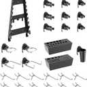 TORACK 29PCS Pegboard Accessories Kit, Only Keyhole Style Pegboards, Not for Standard Round Hole Pegboards, Hooks and Tool Organizer Set