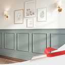 Pre-Cut 3 Set Peel and Stick Wall Molding Trim Kit, 20" x27", Paintable Premade Wainscoting Panels with Chair Rail Trim, Self Adhesive Moulding Panel for Interior Walls Picture Frame, 20"x27" + 39.4"x2 Trim Set