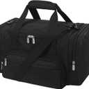 Small Duffel Bag 17 inch Carry On Weekender Bag for Travel Gym Sport (17x10x9 in) - Black