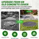 TONGMO Round Manhole Cover, 23.6 in Diameter, FRP Solid Top, No Frame