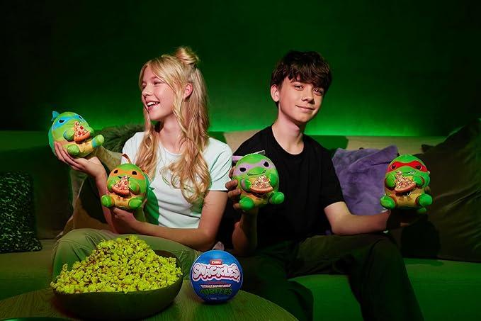 1 pc Snackles 5" Plush Teenage Mutant Ninja Turtles Edition by ZURU, Cuddly Squishy Comfort Plush with Teenage Mutant Ninja Turtles Theme and Pizza Snack Accessory (Random Assortment)