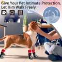 BINGPET 6PCS Dog Socks to Prevent Licking Paws with Grippers for Hardwood Floors Anti Slip, Winter Pet Shoes Booties, Extra-Thick Grip Dog Boots & Paw Protectors for Small Medium Large Senior Dogs, L