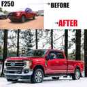 Super Duty Chrome Plated Mirror Covers Ultra Durable Top Half for 2008-2016 Ford F250 F350 F4502 Pcs