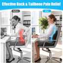 Ergonomic Seat Cushion for Office Chairs Lumbar Support Pillow, Black