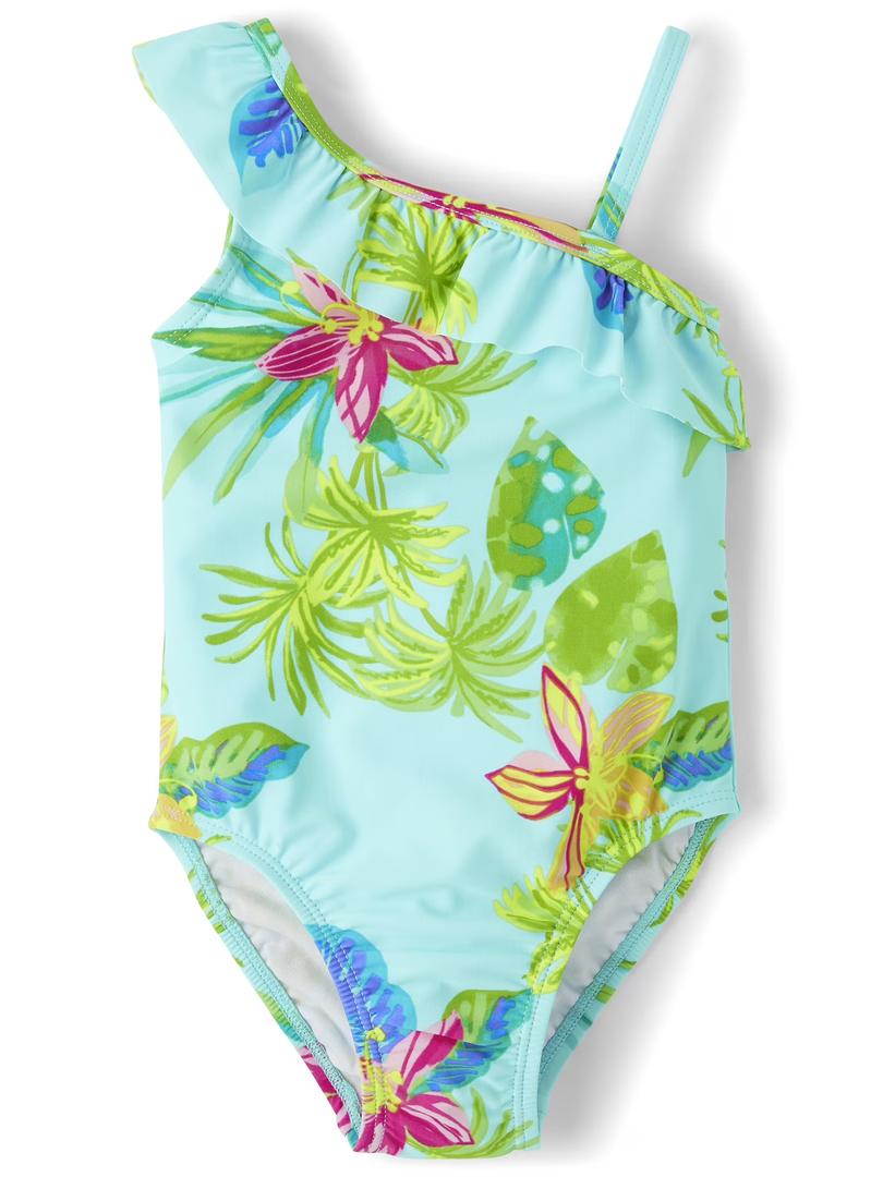 The Children's Place Baby & Toddler Girls Ruffle One Piece Swimsuit, Size: 3T