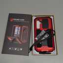 Samsung S24 Plus Metal Case with Screen Protector Camera Cover Kickstand S24 Plus Slide Camera Cover Full-Body Rugged Durable Military Aluminium Heavy Duty Dustproof Drop Case for Man (Red)