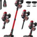 Cordless Vacuum Cleaner, 500W 45Kpa 60Mins Stick Vacuum Cleaner for Home, Self-Standing Vacuum with 1.5L Dust Cup and HEPA Filter, Anti-Tangle Brush for Hardwood Floors, Carpets, and Pet Hair