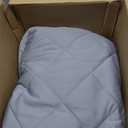 ZonLi 20lbs Weighted Blanket for Adults Sleeping, Double-Sided All Season Reversible 75D Cooling Mesh & Warm Ribbed Microfiber, 48"x72" Navy Blue Contrast Color, Machine Washable