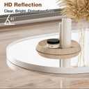 24x32 Inch Brushed Nickel Oval Bathroom Mirror, Wall Mounted Vanity Mirror for Over Sink, Tempered Glass with Aluminum Frame, Vertical or Horizontal Hanging