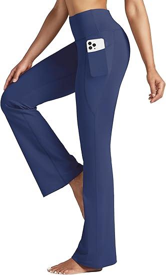 Willit Women's Yoga Pants 27"/29"/31"/33" Flare Leggings Bootcut High Waist Tummy Control Workout Pants with Pockets, Size Large