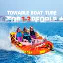 Super Sofa Towable Tubes for Boating 1-4 Person,Tubes for Boats,Inflatable Pull Boats/Boat Tube/Water Tube,Front&Back Tow Points with Heavy-Duty Thick Nylon Cover for Water Sports
